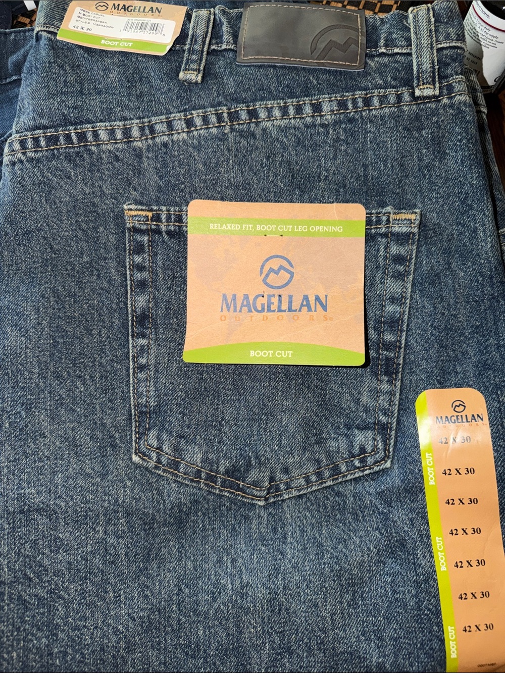 Magellan Outdoors Men's Dark Blue Bootcut Jeans